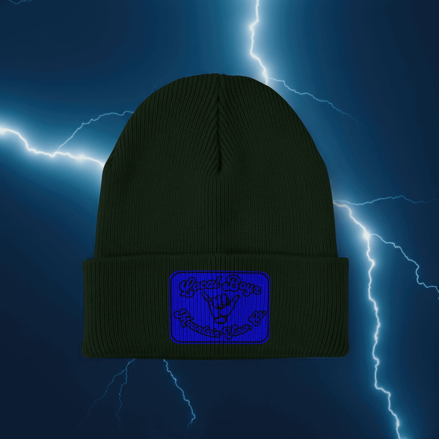 Local Boyz Rectangle Leather Patch Beanie