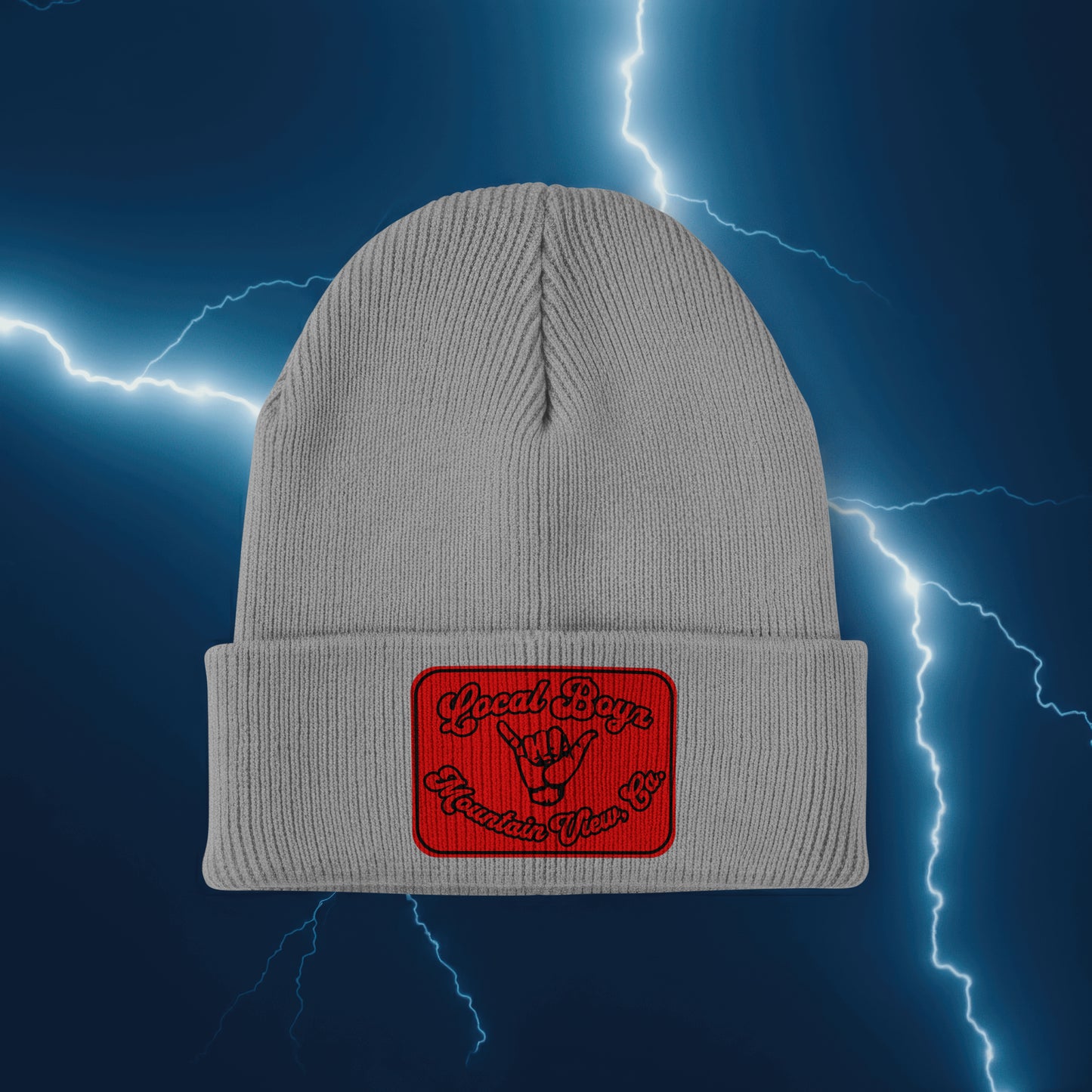 Local Boyz Rectangle Leather Patch Beanie