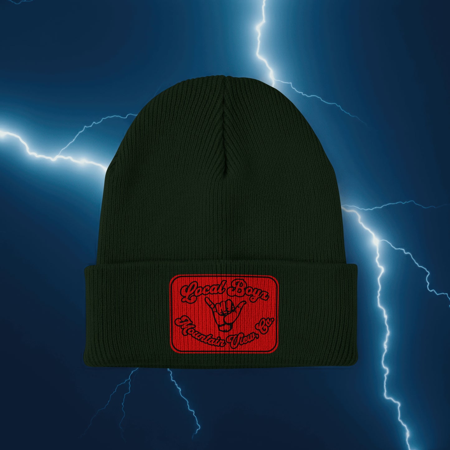 Local Boyz Rectangle Leather Patch Beanie