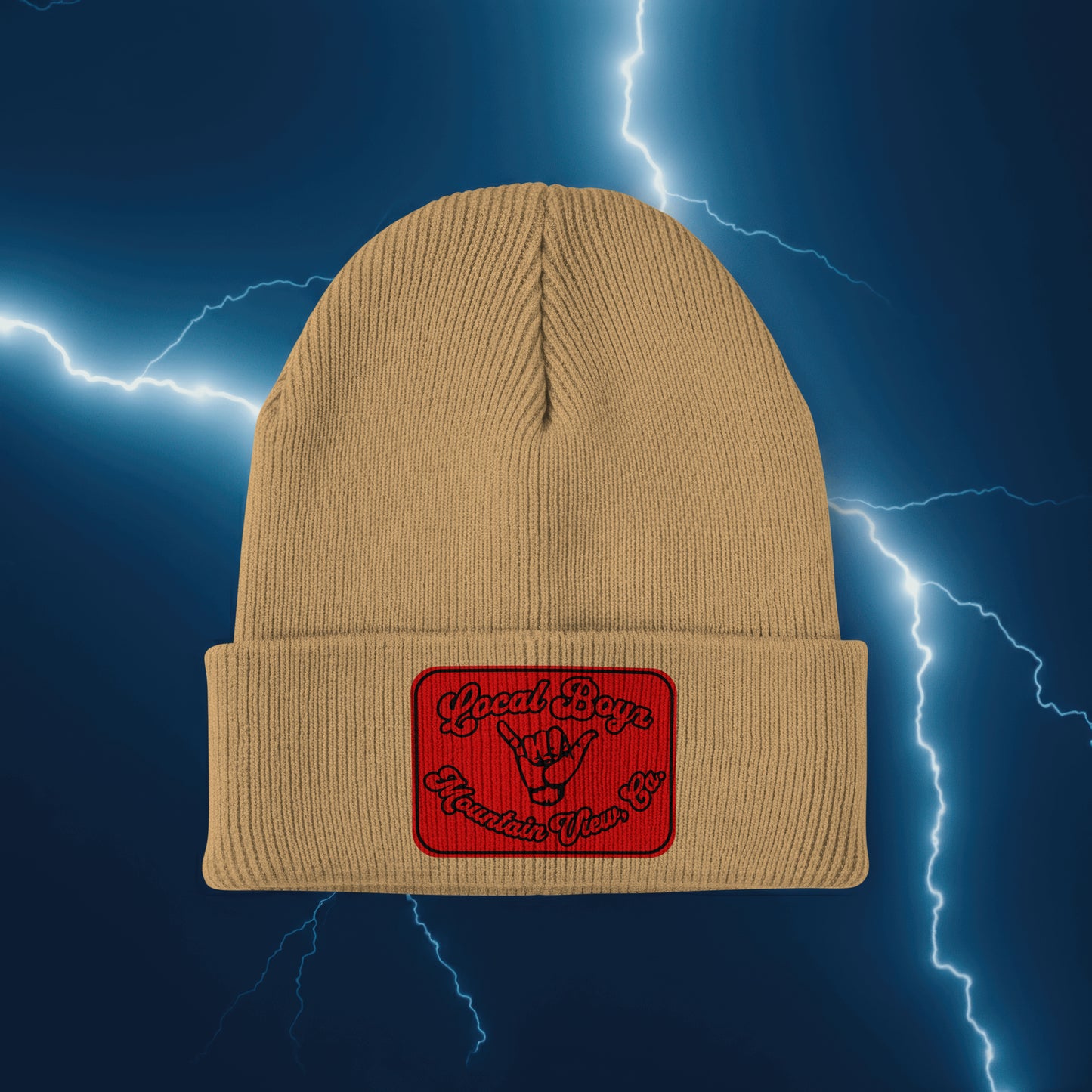 Local Boyz Rectangle Leather Patch Beanie