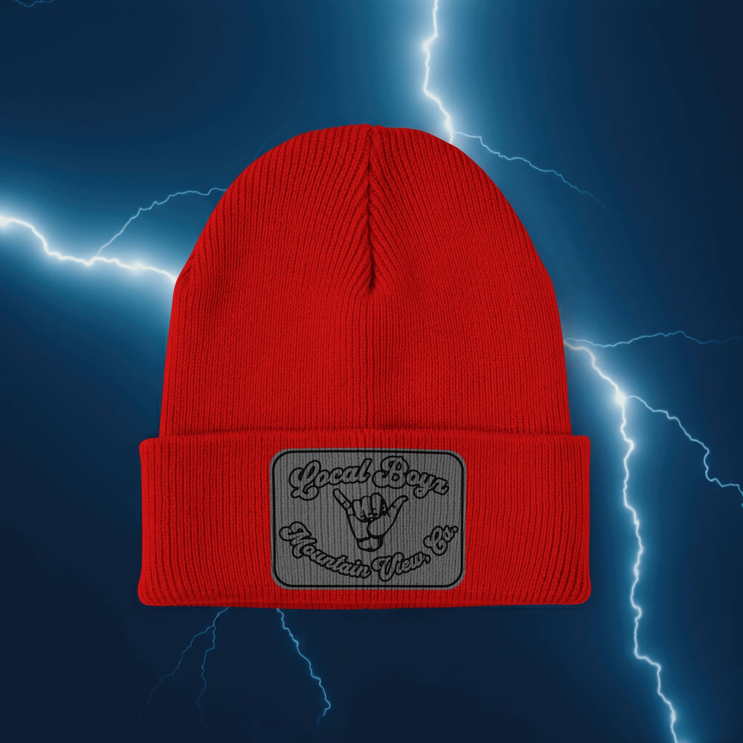 Local Boyz Rectangle Leather Patch Beanie