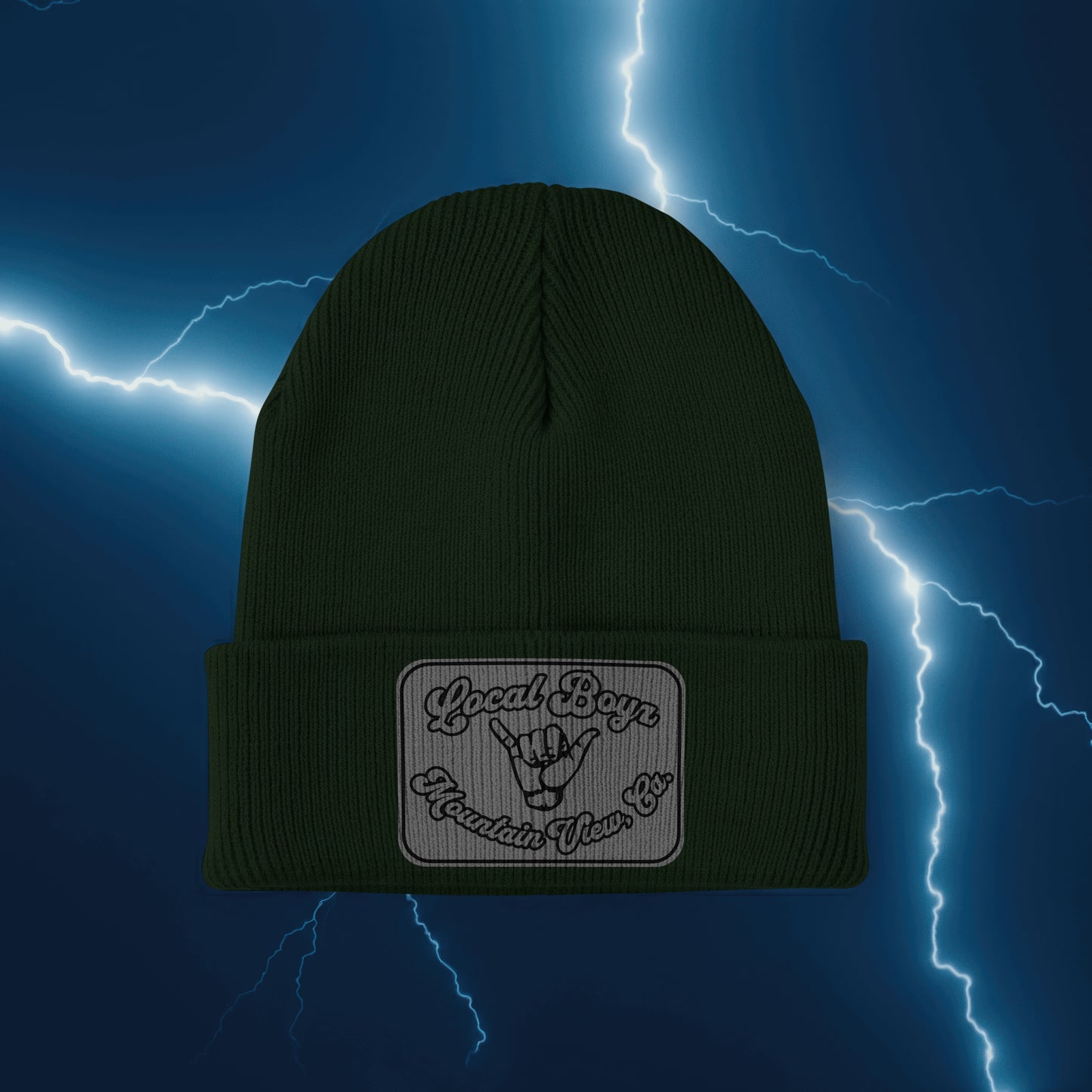 Local Boyz Rectangle Leather Patch Beanie