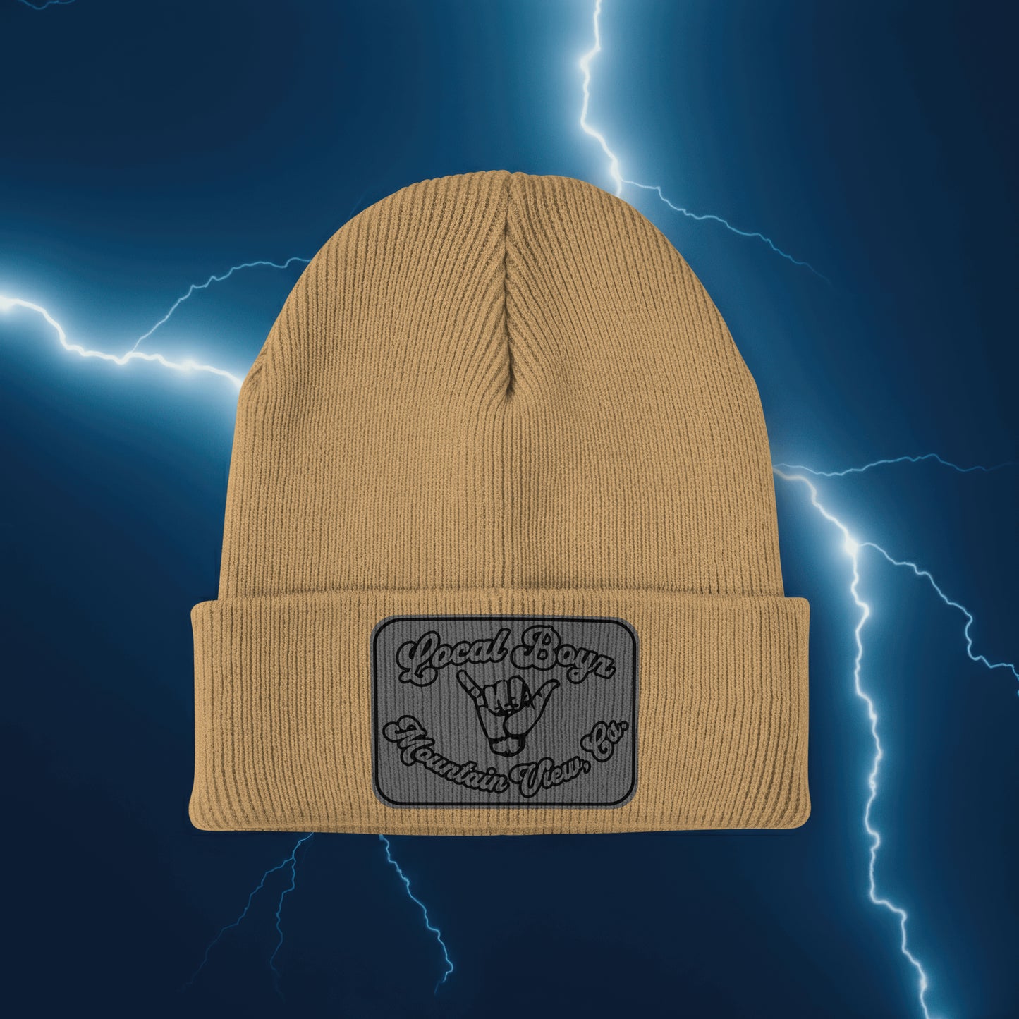 Local Boyz Rectangle Leather Patch Beanie