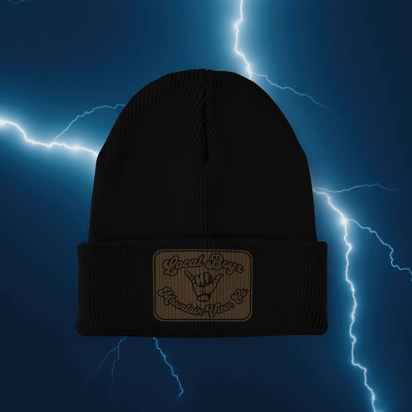 Local Boyz Rectangle Leather Patch Beanie