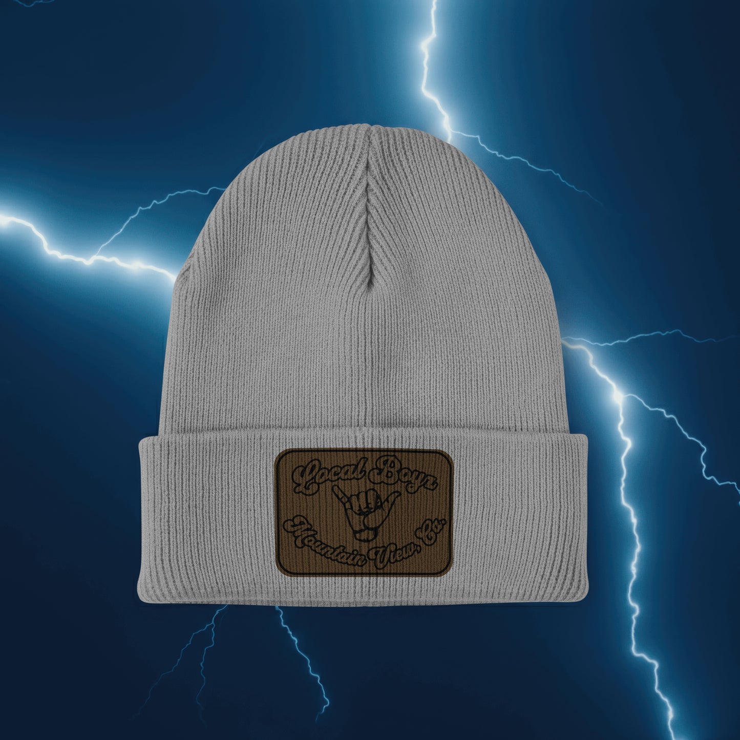 Local Boyz Rectangle Leather Patch Beanie