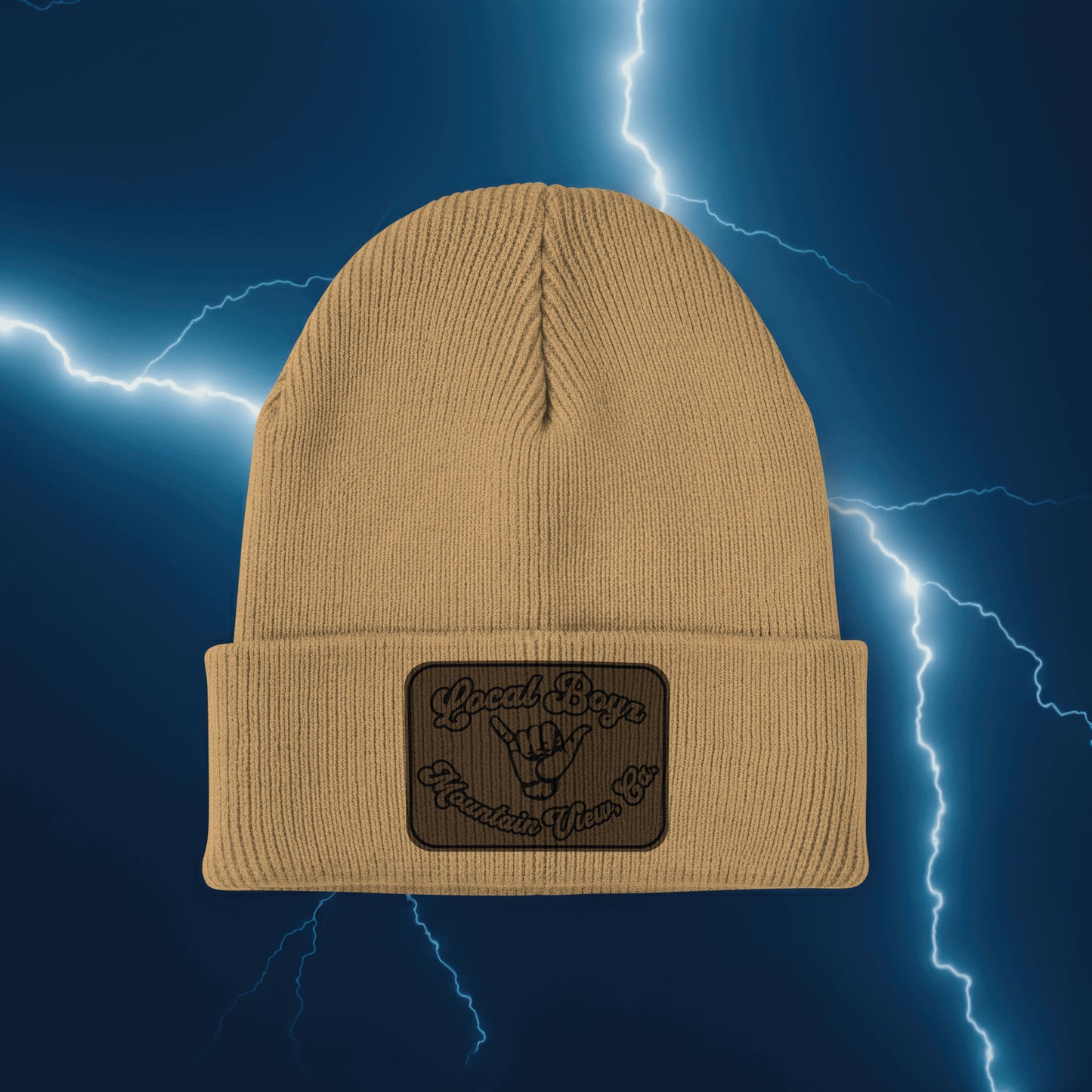 Local Boyz Rectangle Leather Patch Beanie